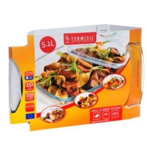 GRILL&DROP Naczynie żaroodporne 5,1l z pokrywą