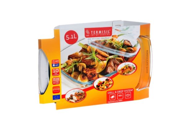 GRILL&DROP Naczynie żaroodporne 5,1l z pokrywą