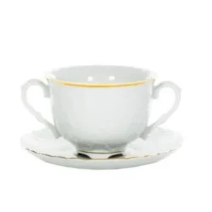 Bulionówka ze spodkiem 330 ml / 15,7 cm Ćmielów - Rococo