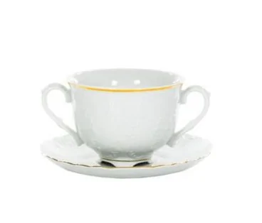 Bulionówka ze spodkiem 330 ml / 15,7 cm Ćmielów - Rococo