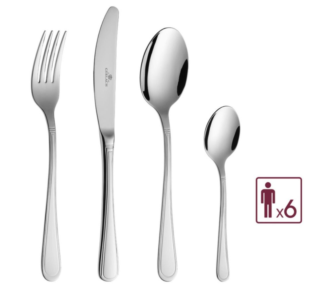 Komplet sztućców wysoki połysk na 12 osób (68 el.) Gerlach - Antica