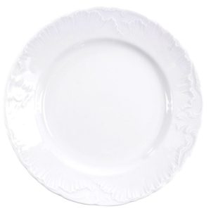 Talerz płytki 25 cm Ćmielów - Rococo Białe