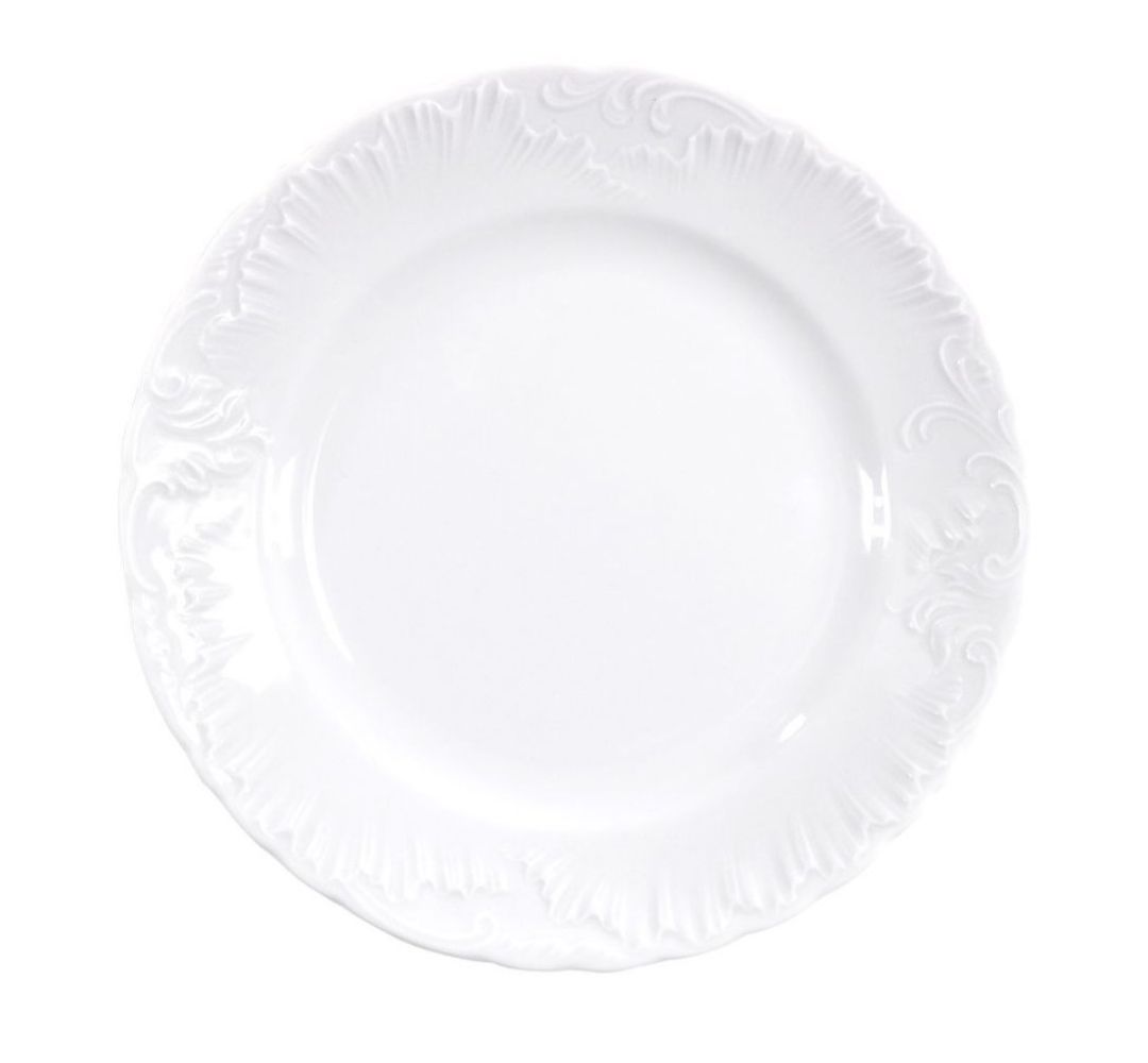 Talerz płytki 19 cm Ćmielów - Rococo Białe