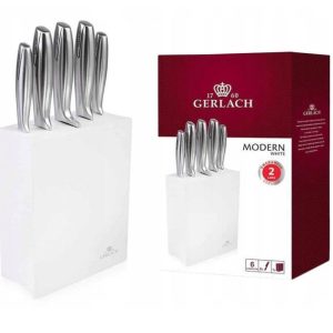 Komplet noży w bloku 5 sztuk Gerlach - Modern White