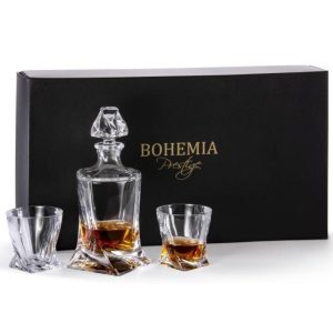 Komplet do whisky karafka i 6 szklanek Bohemia - Quadro