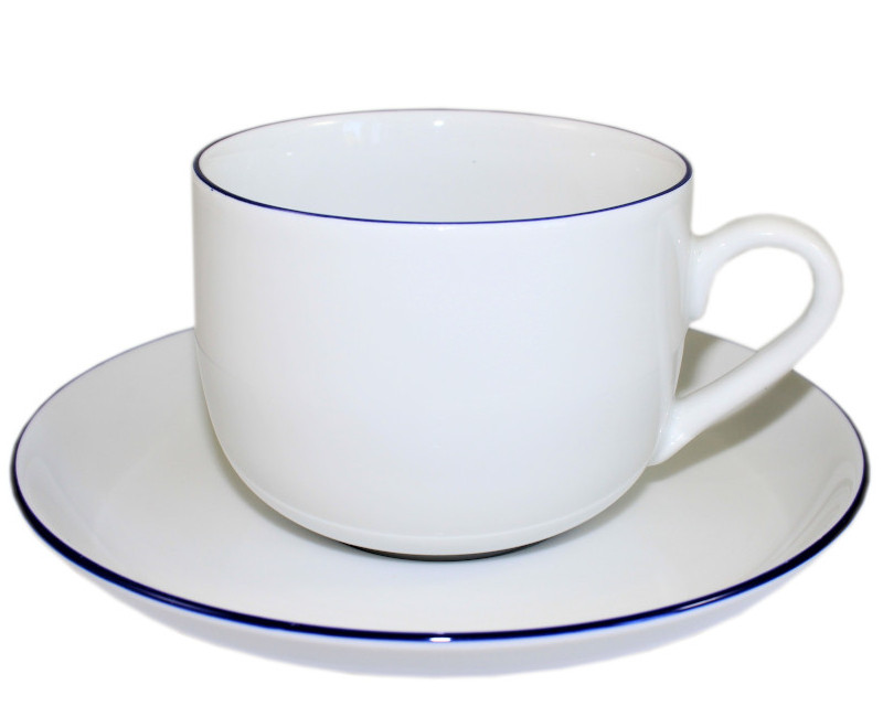 NORA Filiżanka ze spodkiem 450 ml/18 cm Niebieska Linia