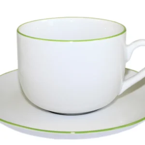 Filiżanka ze spodkiem 450 ml / 18 cm Karolina - Nora zielona linia