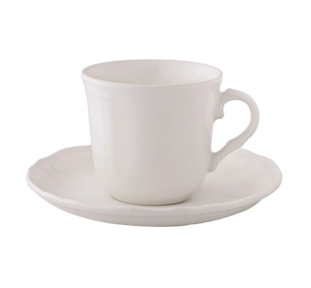 Filiżanka ze spodkiem Castel 220ml/15 cm Bogucice - Gino Cream 1229  ecru