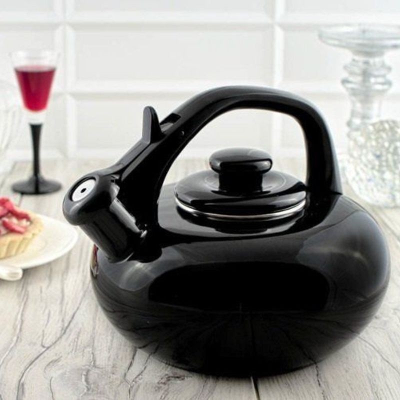 Czajnik emaliowany 2,5l czarny Forchetto - Luna