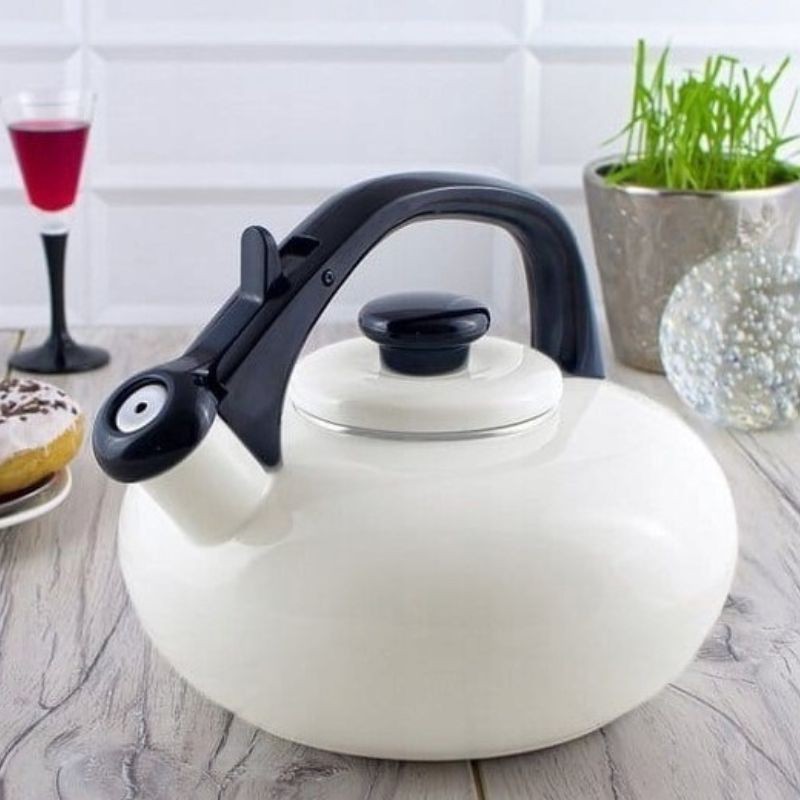 Czajnik emaliowany 2,5l biały Forchetto - Luna