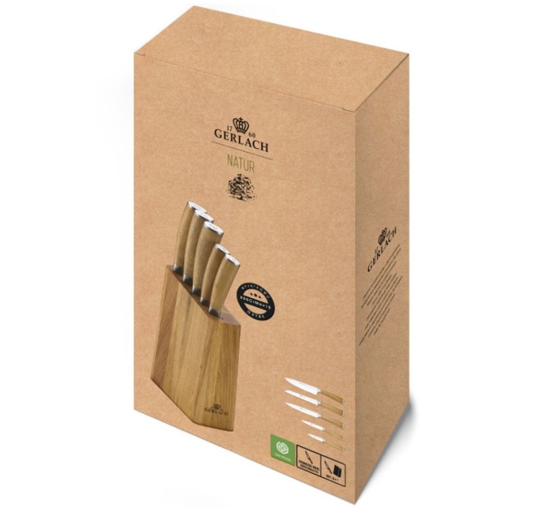 Komplet noży w bloku 5 sztuk Gerlach - Natur - obrazek 4
