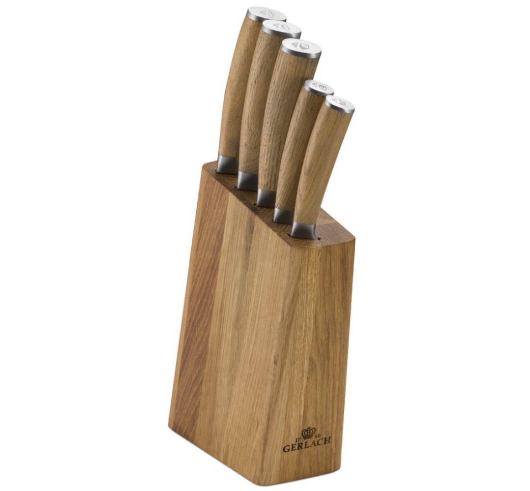 Komplet noży w bloku 5 sztuk Gerlach - Natur
