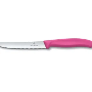 Nóż różowy z ząbkami 11 cm Victorinox - Swiss Classic