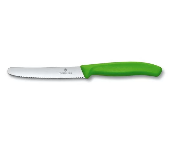 Nóż z ząbkami 11 cm Victorinox - SWISS CLASSIC | zielony