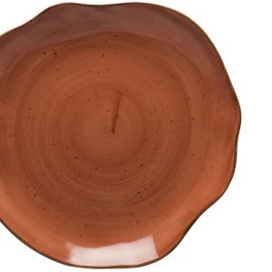 Talerz płytki 28cm Lubiana Stone Age ceglasty | komplet 6 sztuk