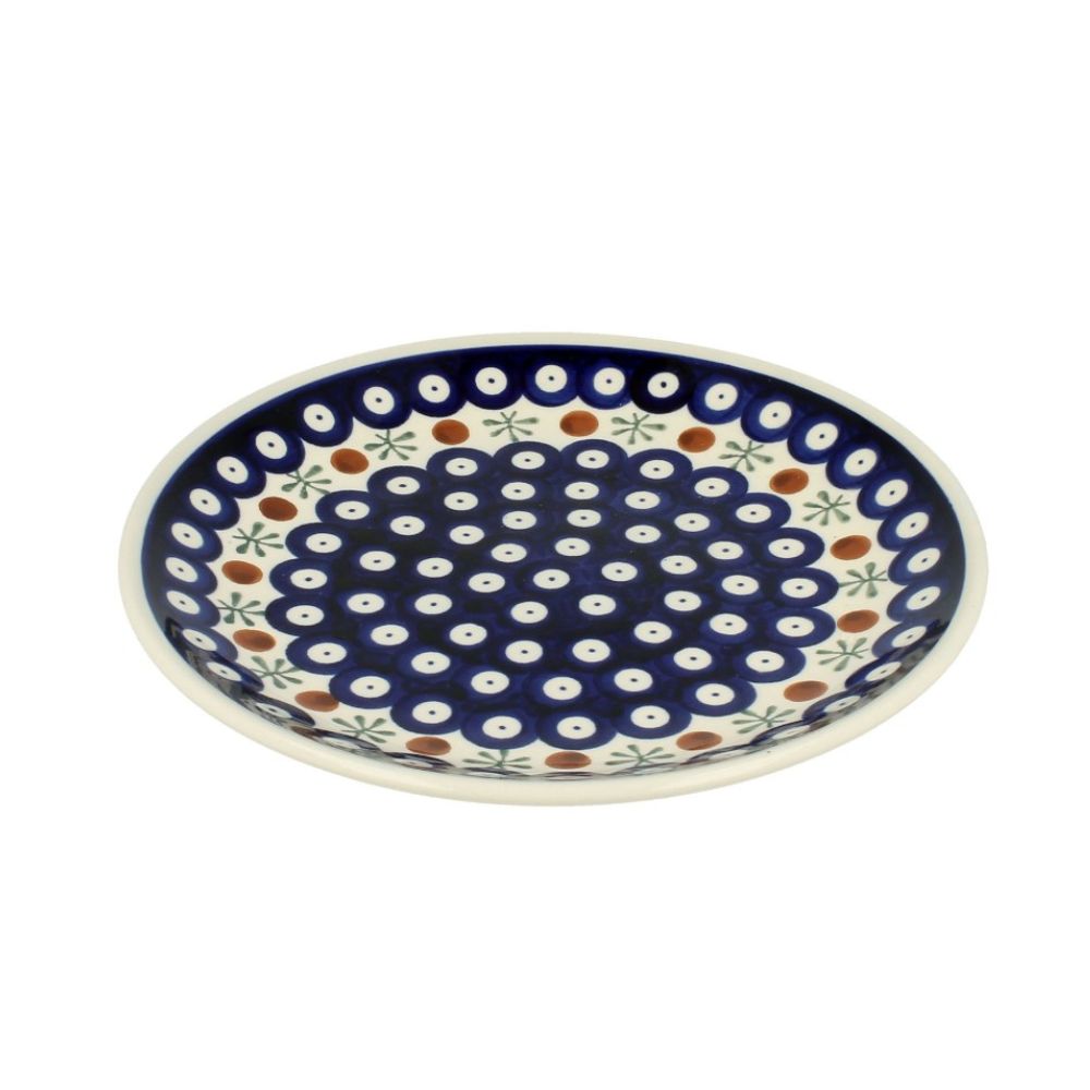 Talerz deserowy płytki 19,5 cm dek. 41- Bolesławiec - obrazek 2