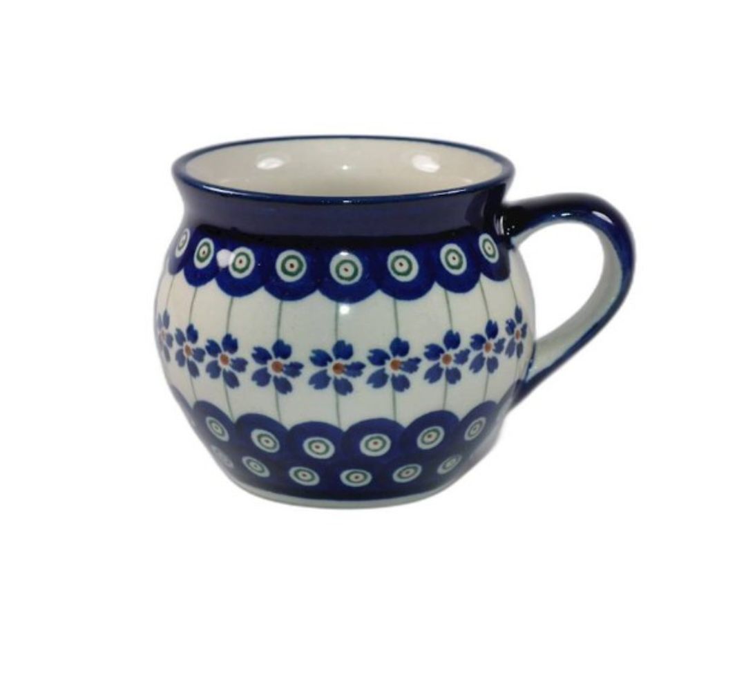 Kubek "beczułka" 320 ml dek. 166a - Bolesławiec