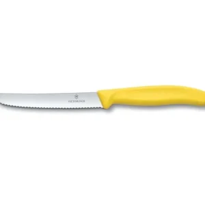 Nóż żółty z ząbkami 11 cm Victorinox - Swiss Classic