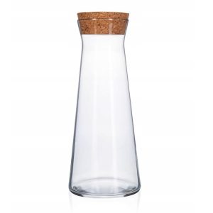 Kafarka do wody z korkiem 1l - Trend Glass Emma