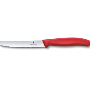 Nóż ząbkowany czerwony 11 cm Victorinox - Swiss Classic