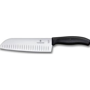 Nóż uniwersalny sanoku ryflowany czarny 17 cm Victorinox - Swiss Classic