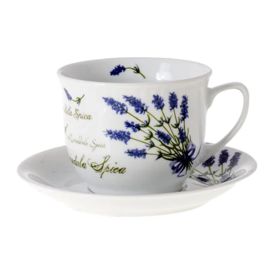 Kubek ze spodkiem 300 ml / 16 cm Lubiana - Wiedeń Lawenda
