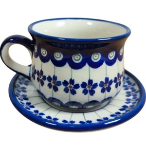 Filiżanka ze spodkiem 200ml/12,7cm dek. 166a - Bolesławiec