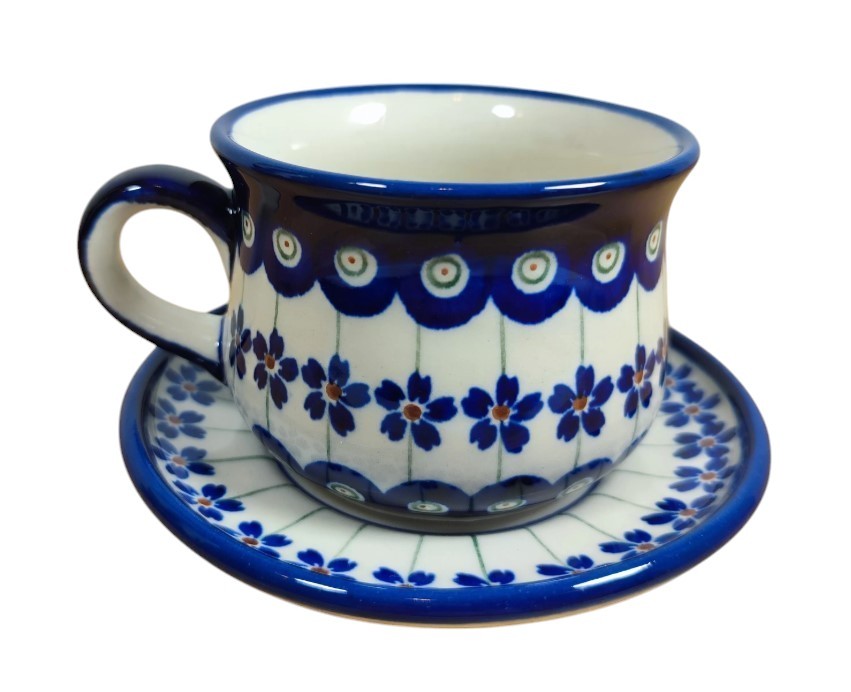 Filiżanka ze spodkiem 200ml/12,7cm dek. 166a - Bolesławiec