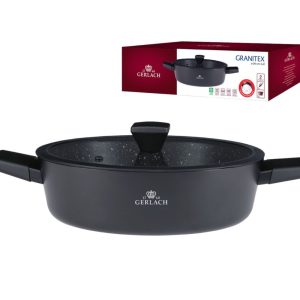 Garnek aluminiowy 28cm 4,4l Gerlach - Granitex