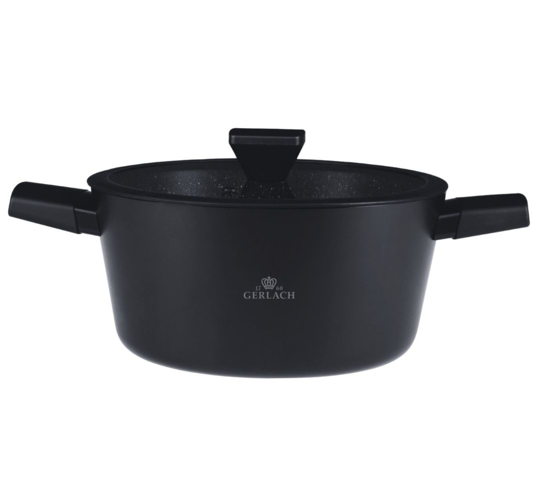 Garnek aluminiowy 24cm 4,4l Gerlach - Granitex - obrazek 3