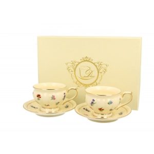 Komplet 2 filiżanek ze spodkami espresso England 120 ml