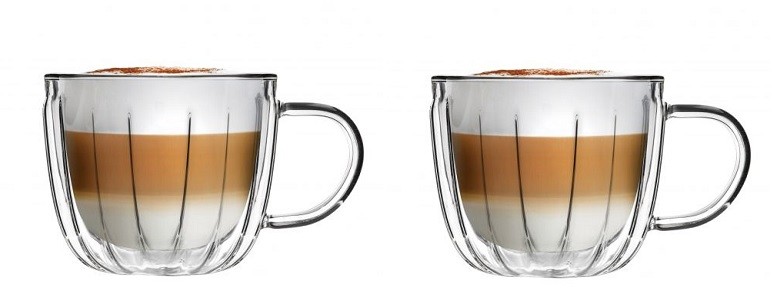 Komplet 2 filiżanek z podwójną ścianką 250 ml Vialli Design - Tulip 8784