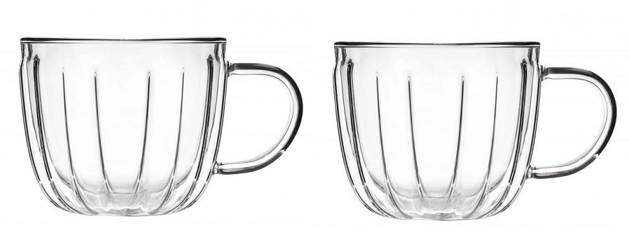 Komplet 2 filiżanek z podwójną ścianką 250 ml Vialli Design - Tulip 8784