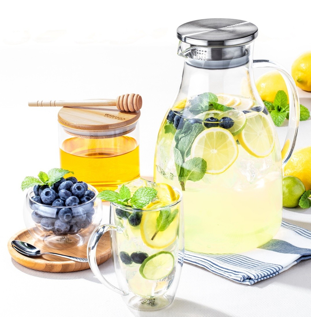 Dzbanek żaroodporny z metalową pokrywką 2500 ml Wilmax