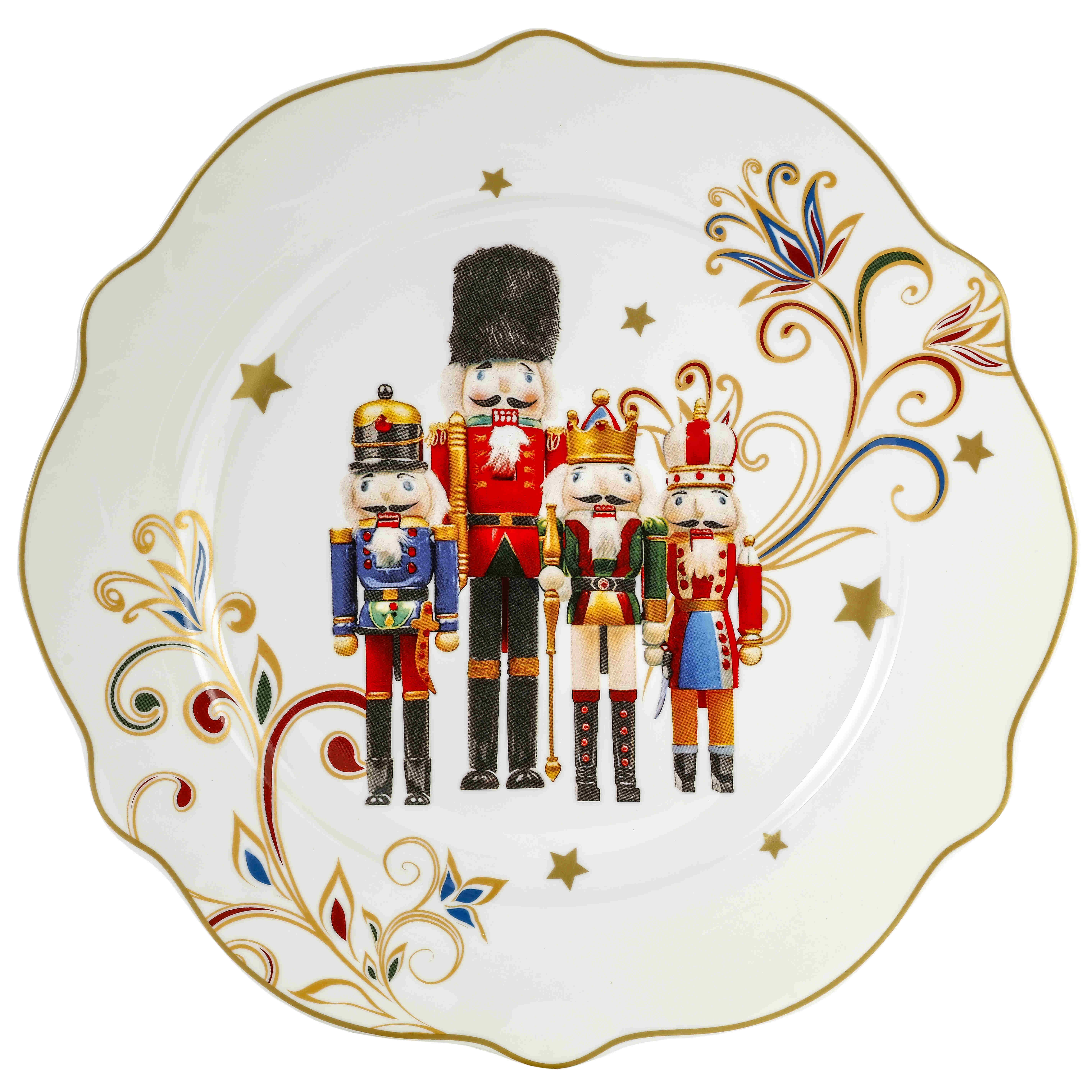 Talerz Świąteczny z Dziadkiem do orzechów 27 cm|555-7103