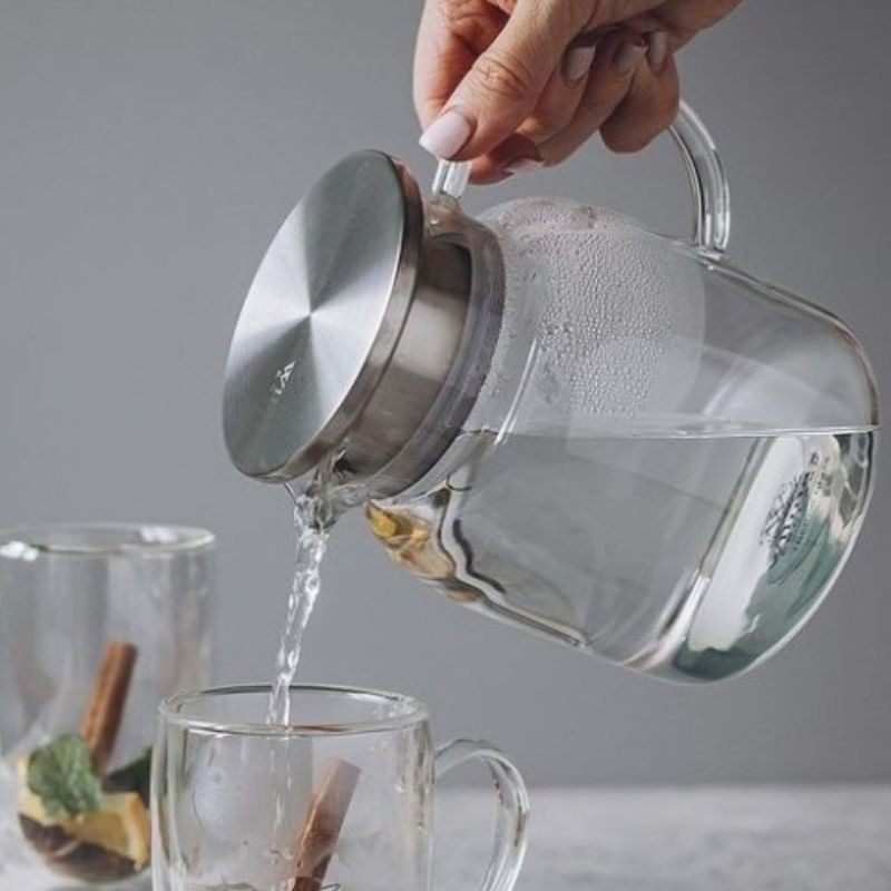 Dzbanek żaroodporny z metalową pokrywką 1000 ml Wilmax