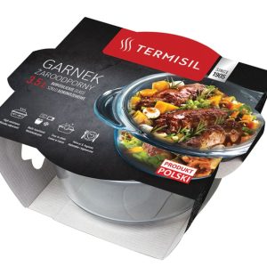 Garnek żaroodporny z pokrywką 3,5l - Termisil