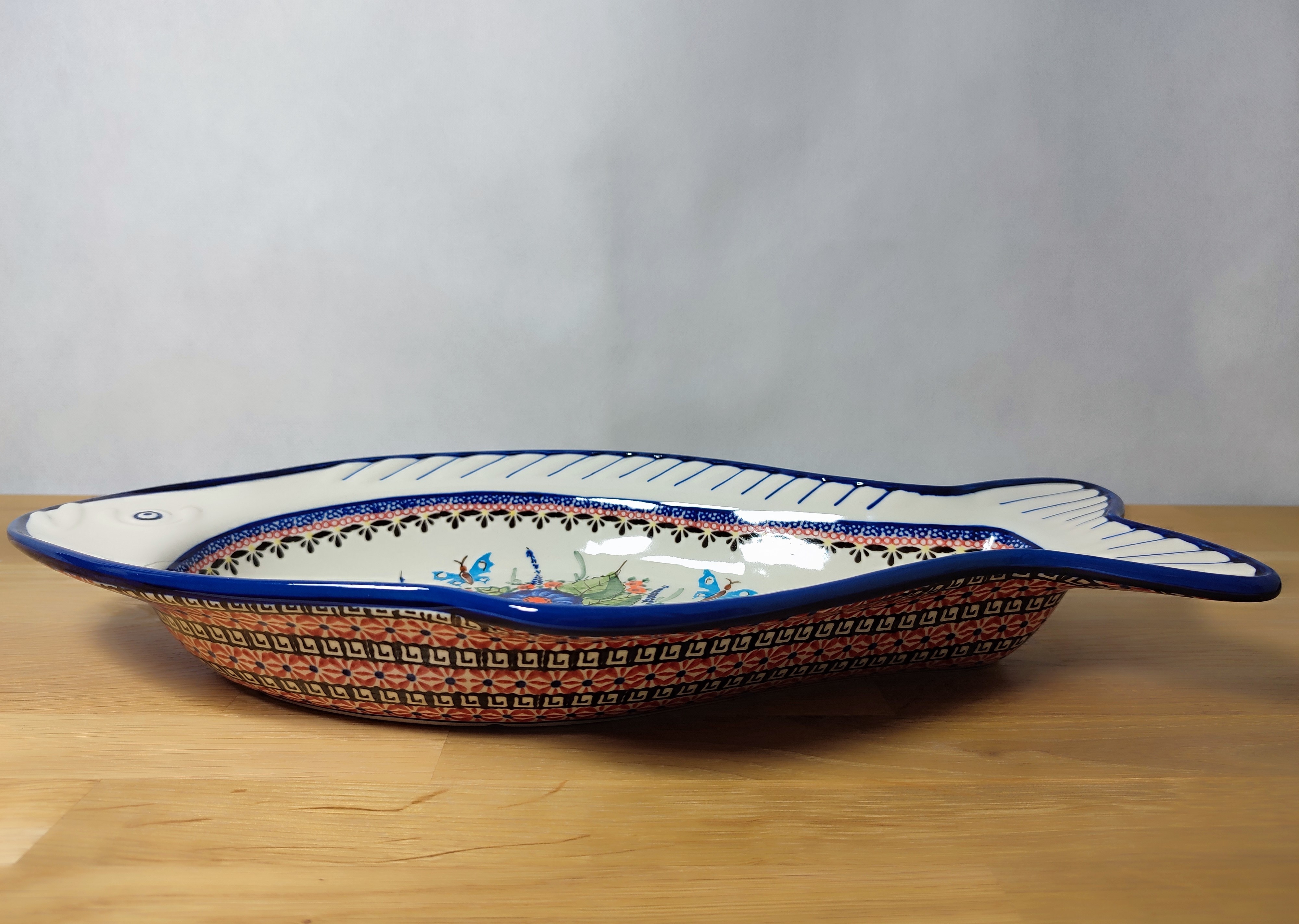 Półmisek ryba 44 cm Bolesławiec GU-1820/149ART