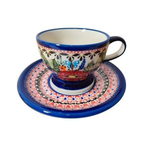 Filiżanka ze spodkiem 250ml dek. 149art - Bolesławiec