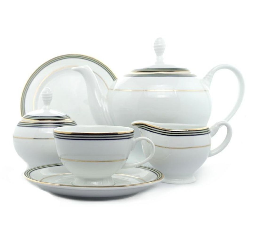 Garnitur do kawy na 6 osób (21 el.) Bogucice - Ofelia Gold