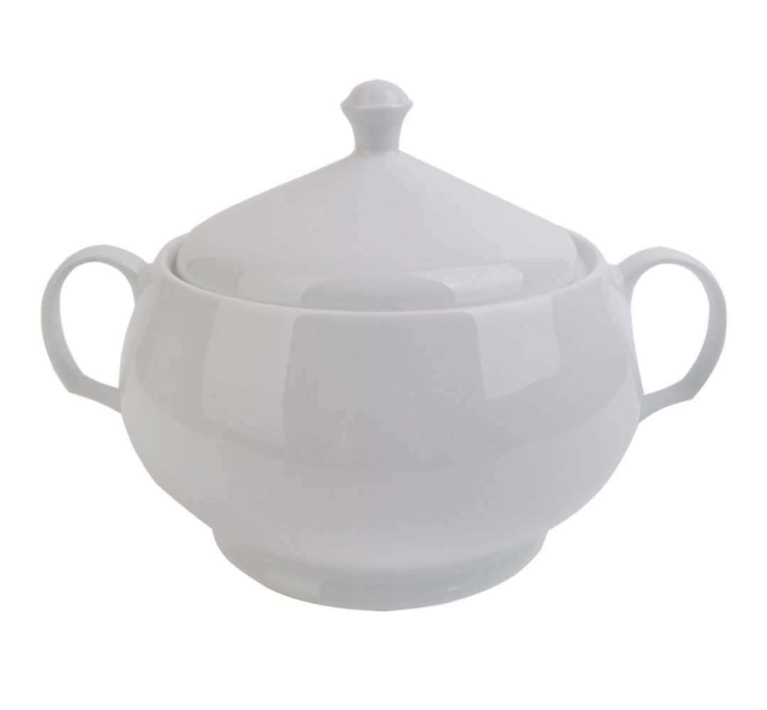 Waza biała niedekorowana 3l do gastronomii - Bogucice