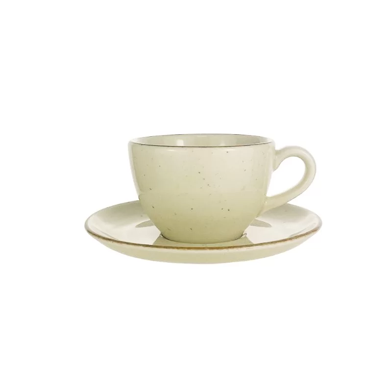 Filiżanka ze spodkiem 180 ml/14,5 cm Lubiana - Aida ART Kremowy