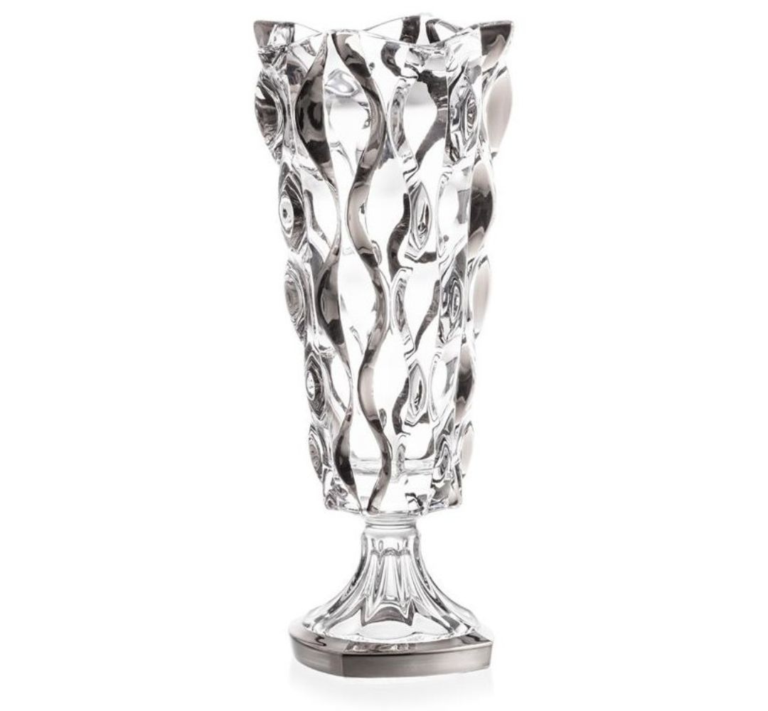 Wazon na nodze 40,5 cm Bohemia - Samba Folk Platinum