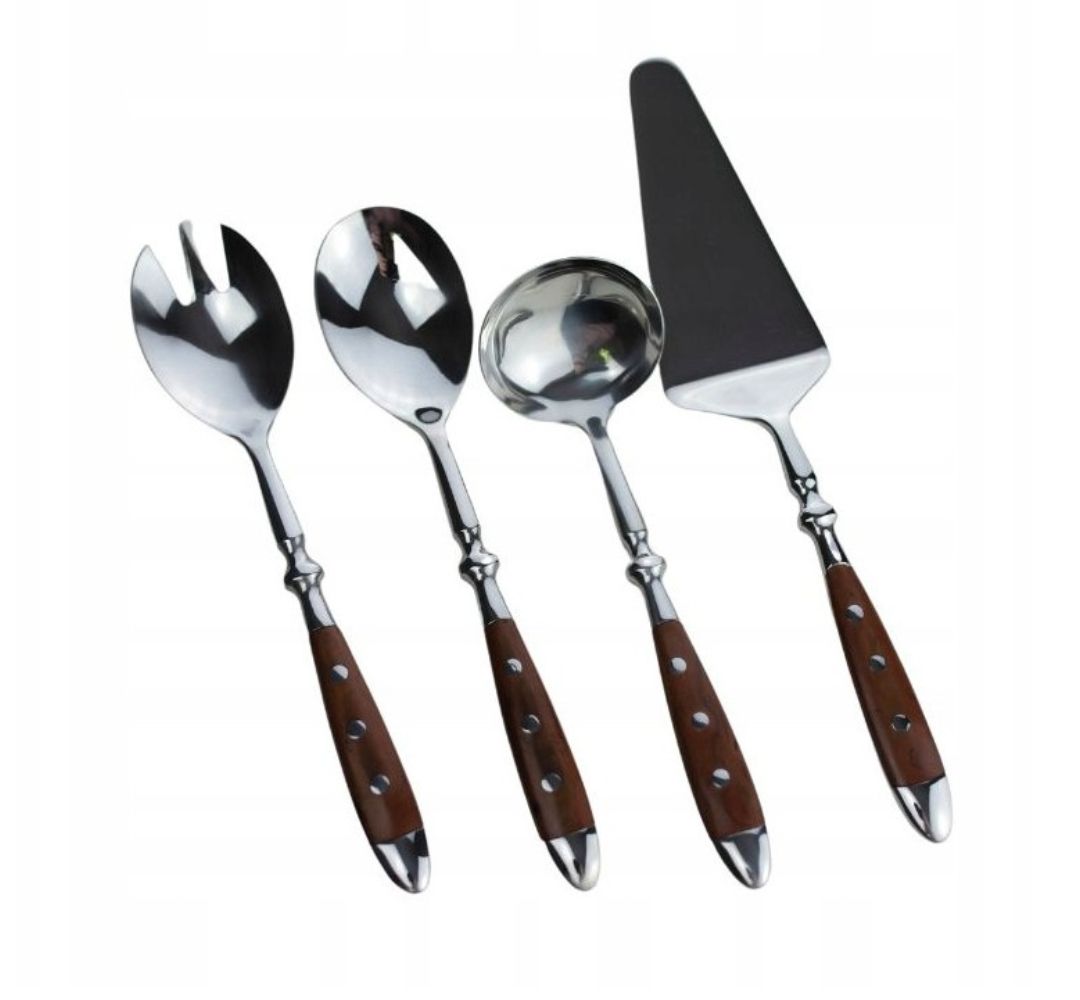 Komplet sztućców na 6 osób (36 el) z brązową rączką - Country / Will - obrazek 2