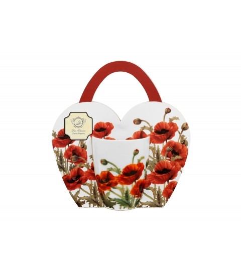 Kubek w koszyczku Classic Poppies 360 ml