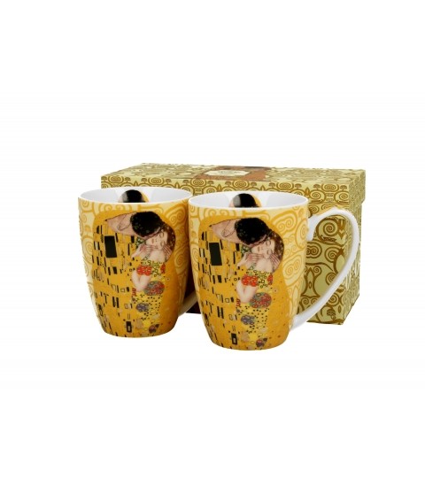 Kubki classic 2 sztuki The Kiss Ecru inspired by Klimt 360 ml