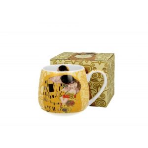 Kubek baryłka The Kiss Ecru inspired by Klimt 430 ml