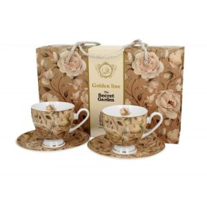 2 filiżanki ze spodkami ENGLISH ROSES CREAM