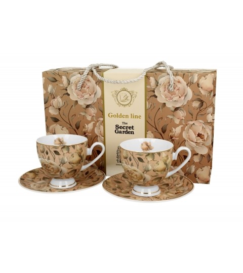2 filiżanki ze spodkami ENGLISH ROSES CREAM