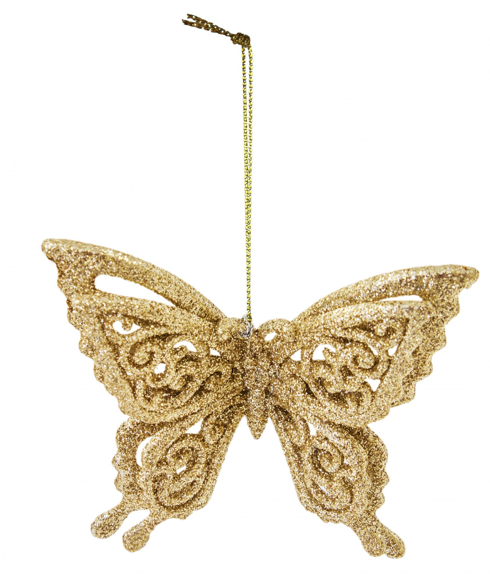 Zawieszka złota motyl 8,5x9 na choinkę